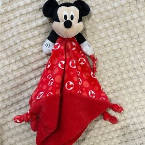 Disney Mickey Mouse Red and Black Stuffed Animal Blanket